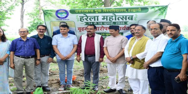 हरेला महोत्सव पर यूओयू ने मियावाकी वन स्थापना के लिए किया पौधारोपण