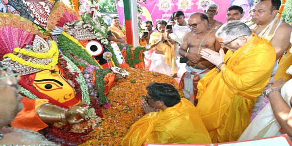 रथयात्रा महोत्सव में शामिल हुए राज्यपाल और मुख्यमंत्री, जगन्नाथपुर मंदिर को पर्यटन की नई पहचान देने की घोषणा