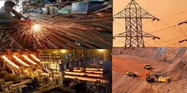 प्रमुख बुनियादी उद्योगों के लोगो का प्रतीकात्मक चित्र प्रमुख बुनियादी उद्योगों के लोगो का प्रतीकात्मक चित्र