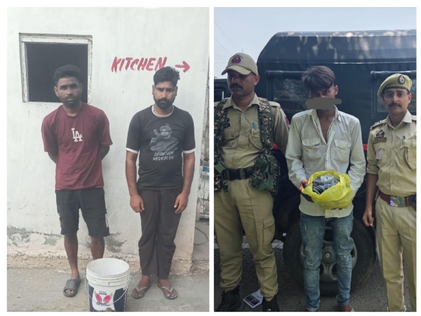 Kathua Police action: 634 grams of cannabis seized, 3 accused arrested, and 10 liters of illicit liquor also confiscated. Kathua Police action: 634 grams of cannabis seized, 3 accused arrested, and 10 liters of illicit liquor also confiscated.