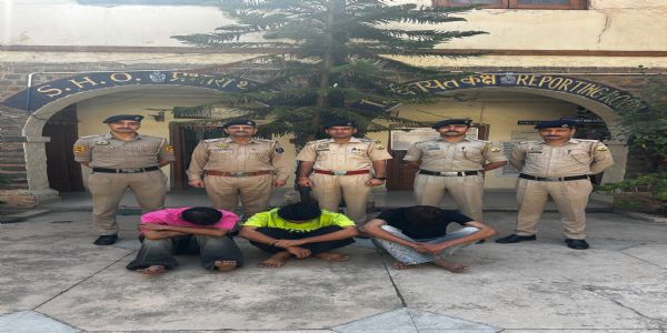 शिमला : होटल में 21 ग्राम चिट्टा बरामद, पंजाब के तीन युवक गिरफ्तार