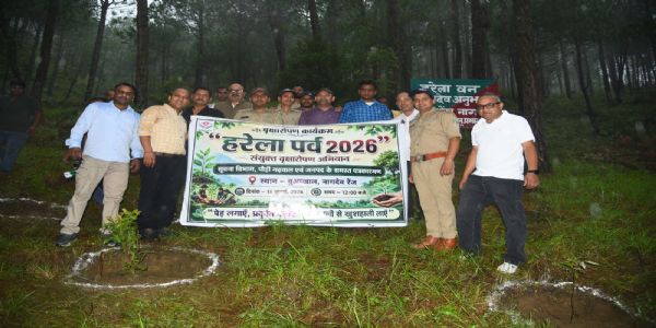 हरेला महाभियान के तहत पत्रकारों ने किया पौधरोपण