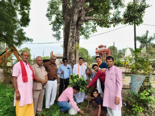 परशुराम मंदिर परिसर में हुआ पौधारोपण परशुराम मंदिर परिसर में हुआ पौधारोपण