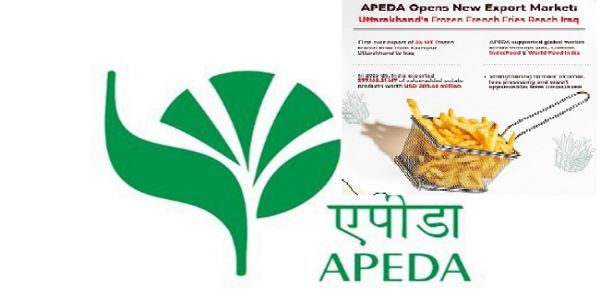 उत्तराखंड से 24 मीट्रिक टन फ्रोजन फ्रेंच फ्राइज की पहली खेप भेजी गई