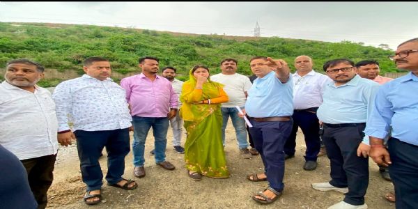 फोरलेन सड़क और सिग्नेचर ब्रिज निर्माण का विधायक ने किया निरीक्षण