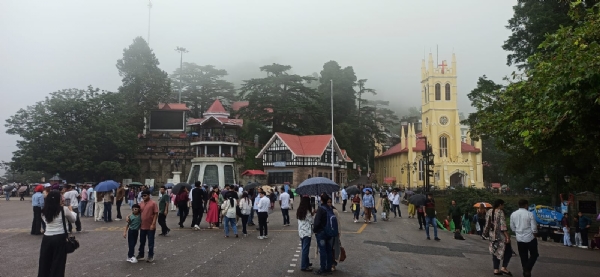 शिमला में बारिश शिमला में बारिश