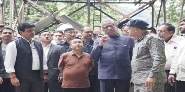 राज्यपाल और मुख्यमंत्री ने देखा समरदुंग सुरंग हादसा स्थल, सहायता राशि की घोषणा