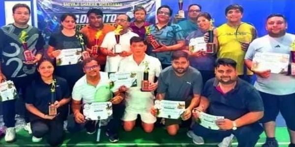 पुरुष एकल वर्ग में डॉ. विशाल रस्तोगी, युगल वर्ग में आयुष और गौरव की जोड़ी ने जीता खिताब