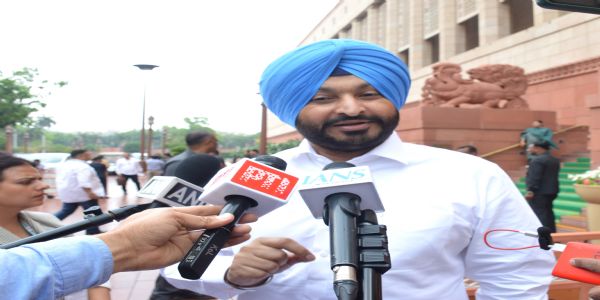 Ravneet Bittu, BJP MP from Punjab and Union Minister of State, at the Parliament complex during the Budget Session of Parliament. Ravneet Bittu, BJP MP from Punjab and Union Minister of State, at the Parliament complex during the Budget Session of Parliament.
