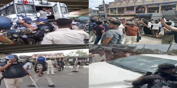 बहादुरगंज में नीट पेपर लीक विरोध प्रदर्शन हिंसक, डीडीसी की गाड़ी में तोड़फोड़, 21 हिरासत में