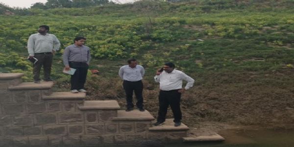मुख्य अभियंता ने किया अहरौरा बांध का निरीक्षण, 38 लाख से मेन कैनाल स्लुइस का होगा पुनर्निर्माण