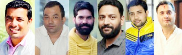 नगर कांग्रेस कमेटी के नवनियुक्त प्रमुख पदाधिकारी।