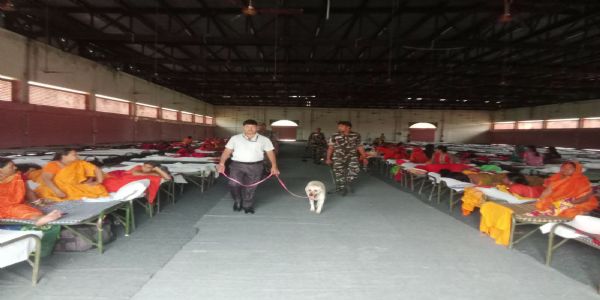 कांवड़िया पथ और ठहराव स्थलों पर बम निरोधक दस्ता एवं डॉग डॉग स्क्वाड से जांच
