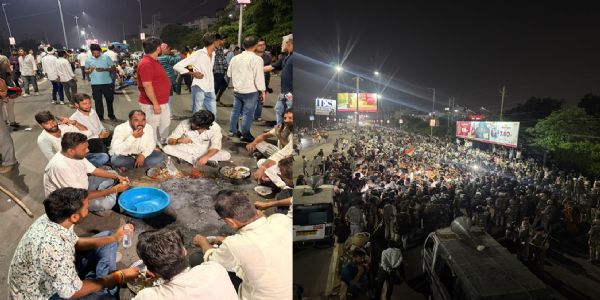 भोपाल में सड़कों पर किसानों ने गुजारी रात, सीएम हाउस के घेराव पर अड़े, आज नर्मदापुरम रोड के स्कूलों में छुट्टी