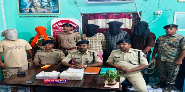 बक्सर पुलिस की बड़ी कार्रवाई: एक करोड़ रुपये की ब्राउन शुगर के साथ पांच तस्कर गिरफ्तार