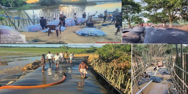 बाढ़ प्रभावित क्षेत्रों में तटबंधों एवं बांधों की मरम्मत के कार्य में तेजी