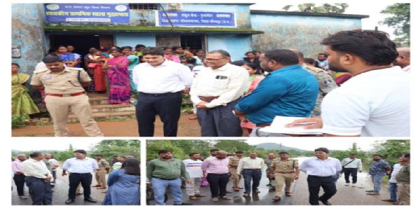 बीजापुर कलेक्टर ने बाढ़ प्रभावित इलाकों का किया निरीक्षण, दिए निर्देश