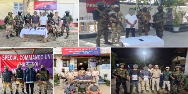 मणिपुर में सुरक्षा बलों की बड़ी कार्रवाई, उग्रवादी तथा मादक पदार्थों के तस्कर गिरफ्तार