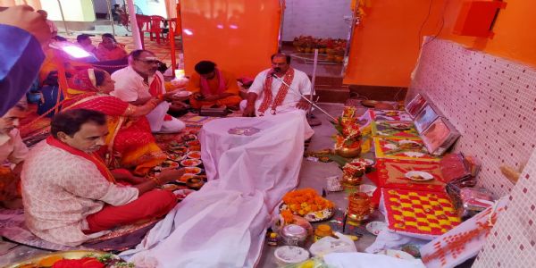 वैदिक मंत्रोच्चार और श्रद्धा के बीच संपन्न हुआ अन्नाधिवास व शय्याधिवास
