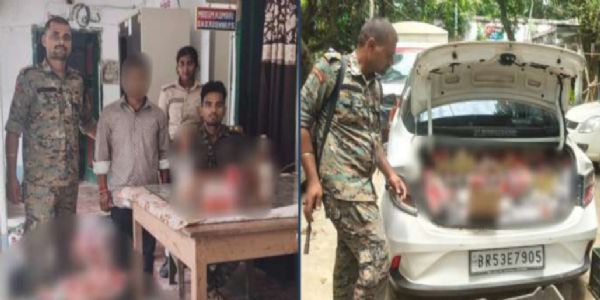 महानंदा चेक पोस्ट पर 325 लीटर विदेशी शराब के साथ अंतर्राज्यीय तस्कर गिरफ्तार