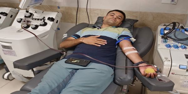 चंडीगढ़ पुलिस के आरक्षी ने पीजीआई  में प्लेटलेट्स दान कर 5 साल के बच्चे को दिया जीवनदान