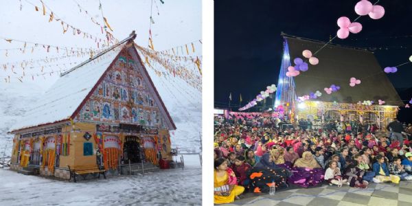 मचैल माता का मंदिर और श्रद्धालु। फोटो - इंटरनेट मीडिया मचैल माता का मंदिर और श्रद्धालु। फोटो - इंटरनेट मीडिया