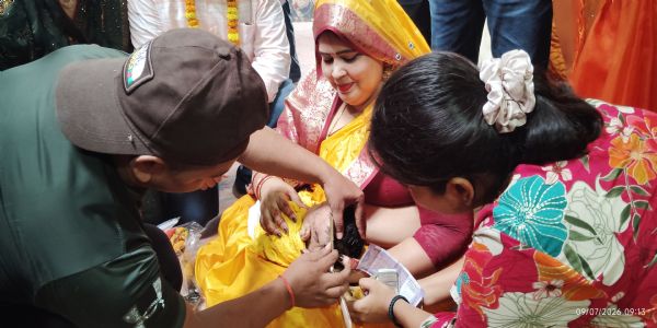 मुंडन मुहूर्त पर अदलपुरा बड़ी शीतला मंदिर में उमड़ा श्रद्धा का सैलाब