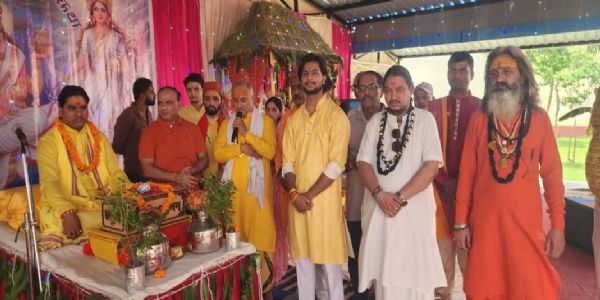 रोशनाबाद जेल में कलश यात्रा के साथ शुरू हुई गंगा कथा