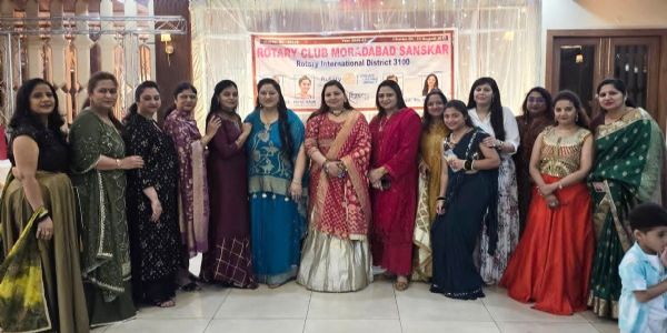 रोटरी क्लब मुरादाबाद संस्कार ने मनाया तीज महोत्सव, दिखा उत्साह