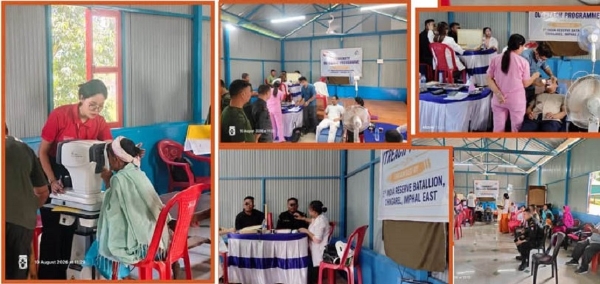 Images of the Free Health Camp at 5th IRB Headquarters in Chingarel.
