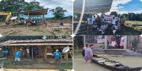 असम बाढ़ः राष्ट्रीय स्वयंसेवक संघ एवं विचार परिवार के द्वारा प्रभावितों के बीच चलाए जा रहे राहत एवं सेवा कार्यों का दृश्य असम बाढ़ः राष्ट्रीय स्वयंसेवक संघ एवं विचार परिवार के द्वारा प्रभावितों के बीच चलाए जा रहे राहत एवं सेवा कार्यों का दृश्य