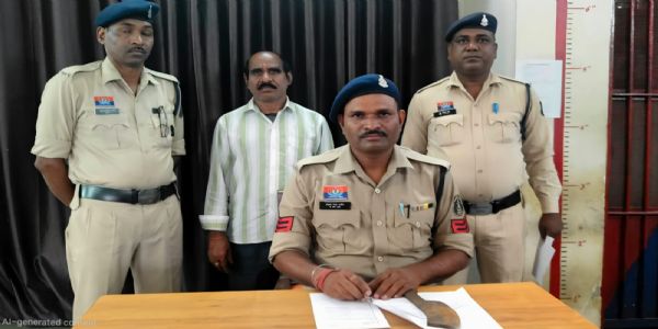 जांजगीर में तलवार लहराकर लोगों को डराने वाला आरोपित गिरफ्तार