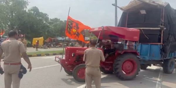 12 फीट से ऊंची कांवड़ व डीजे वाहनों पर सख्ती, नारसन बॉर्डर से वापस भेजा
