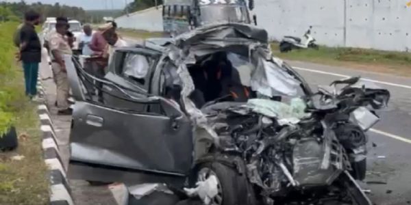 तमिलनाडु में पोल्लाची के पास खड़े ट्रक से टकराई कार, एक ही परिवार के पांच लोगों की मौत