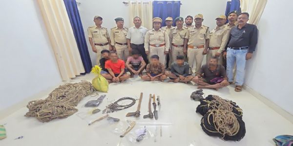 रायपुर : इन्द्रावती टाइगर रिजर्व में वन्यजीव शिकार पर बड़ी कार्रवाई, छह आरोपित गिरफ्तार
