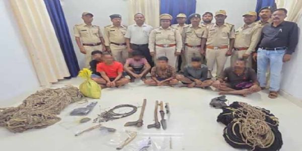 वन्यजीवों के अवैध शिकार करने वाले छह आरोपित गिरफ्तार