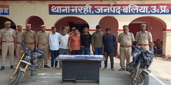 बलिया : आभूषण व्यवसायी से लूट करने वाले अंतरराज्यीय लुटेरा गैंग के छह सदस्य गिरफ्तार
