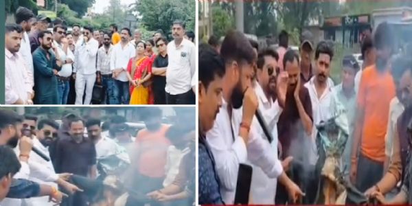 सागर: आरक्षण व्यवस्था के खिलाफ सवर्ण समाज ने किया प्रदर्शन