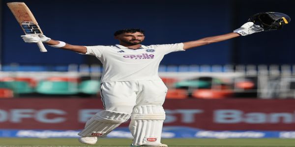 देवदत्त पडिक्कल शतक के बाद जश्न मनाते हुए (फोटो- बीसीसीआई एक्स हैंडल)