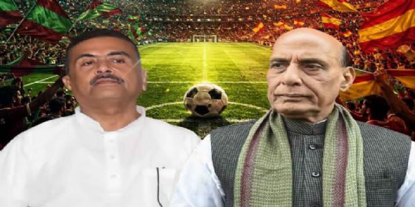 शुभेंदु अधिकारी तथा राजनाथ सिंह का फाइल फोटो शुभेंदु अधिकारी तथा राजनाथ सिंह का फाइल फोटो