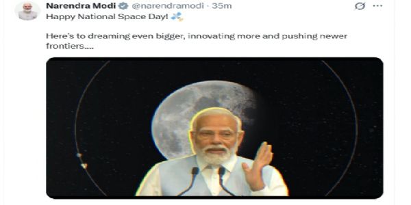 प्रधानमंत्री मोदी ने दी राष्ट्रीय अंतरिक्ष दिवस की शुभकामनाएं