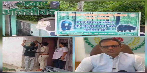 कांकेर में भालू दिखाई देने पर क्या करें और क्या न करें, के लगाए जा रहे होर्डिंग, बैनर-पोस्टर