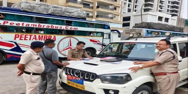इंदौरःओवरलोड और अधिक किराया वसूलने वाले वाहनों पर कार्रवाई, 1.24 लाख रुपये जुर्माना वसूला