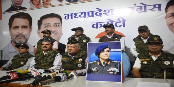 मंत्री विजय शाह पर कार्रवाई की मांग, कांग्रेस के पूर्व सैनिक विभाग ने कहा- सेना के सम्मान से समझौता स्वीकार नहीं