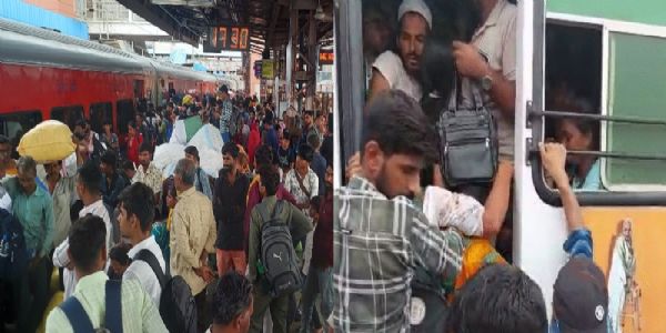 रक्षाबंधन से पहले रेलवे स्टेशन और बस स्टैंड पर उमड़ी भीड़