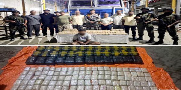 कछार में जब्त 168 करोड़ रुपये की 5.60 लाख याबा टैबलेट की तस्वीर।