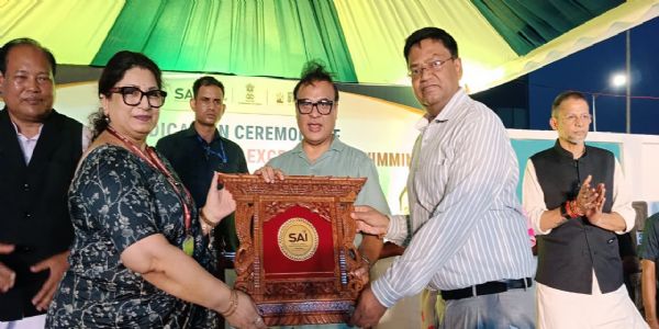 अमिंगांव स्पोर्ट्स कॉम्प्लेक्स में बनेगा तैराकी का पहला राष्ट्रीय उत्कृष्टता केंद्र, त्रिपक्षीय समझौते पर हस्ताक्षर