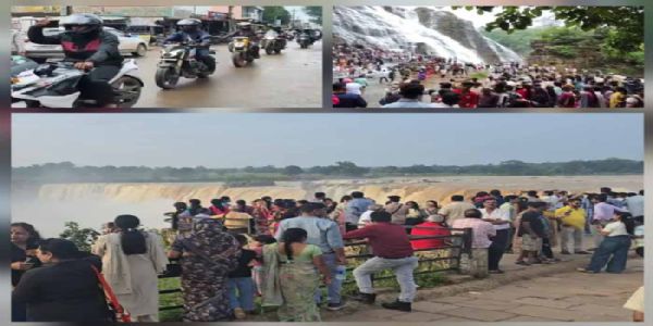 मानसून में बस्तर के चित्रकोट-तीरथगढ़ जलप्रपात में लगातार बढ़ रही पर्यटकाें की संख्या