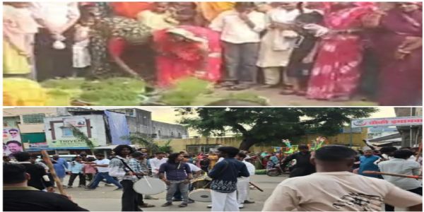 राजगढ़ः भुजरिया विसर्जन में दिखा आस्था और परंपरा का रंग, सिर पर भुजरिया लेकर निकलीं महिलाएं