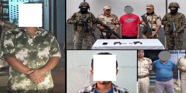 मणिपुर में चार उग्रवादी गिरफ्तार, हथियार और 13.23 किलो अफीम बरामद